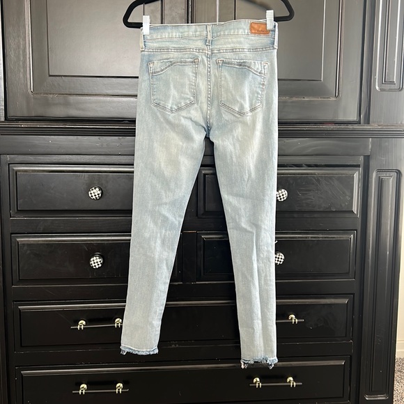 Express Light Wash Distressed Stretch Skinny Jeans - Picture 3 of 4